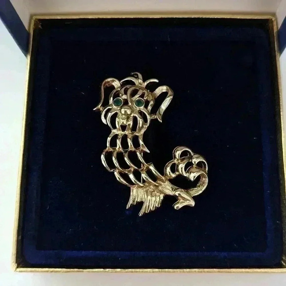 1972 Avon Pekinese pin original box MCM art deco - Picture 1 of 6